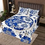 ✿✿ Lo que obtienes: 1 colcha doble de 95 x 86 pulgadas + 2 fundas de almohada de 30 x 20 pulgadas. Tamaño grande: gran cobertura a lo largo de los lados de la cama. (Las sábanas y las fundas están impresas solo en la parte delantera)
