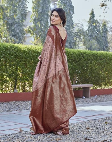 Image of Yashika Women's Banarasi Kanjivaram Art Silk Saree Set with Blouse |saree for Women | Saree | New Sari | Saree