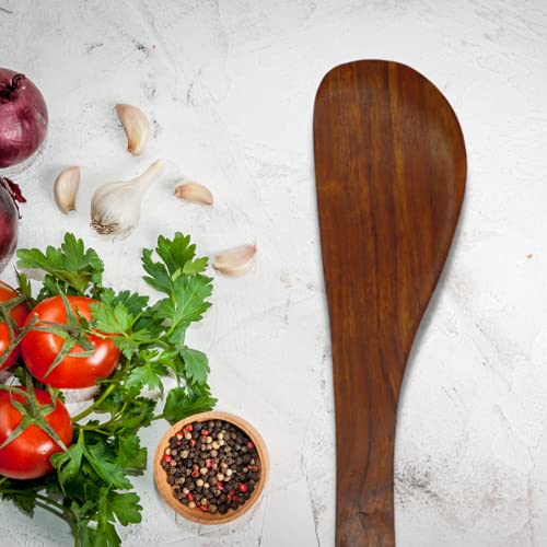 Image of Arc Utensil- Wooden Spatula Ladle for Cooking & Serving - 100% Natural Non-Stick | Handmade Wooden Cooking Spoon (Wok Spatula & Mixing Spoon)
