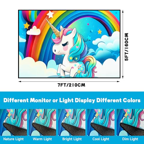 Tapete Unicornio para Niñas 5 x 7 pies miniatura 2