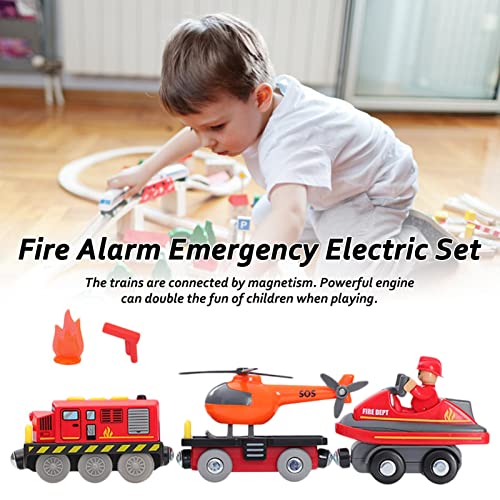 Hearthxy Spoorweg Elektrische locomotief, met hoge snelheid, speelgoed, magnetisch trekspeelgoed, compatibel met houten… - Image 3