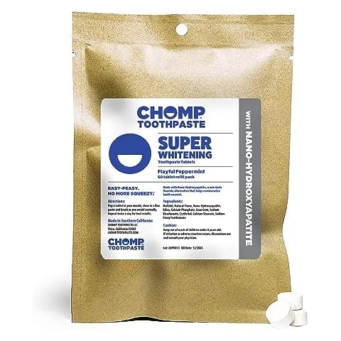 Chomp Super Whitening Toothpaste Tablets with Nano Hydroxyapatite Refill Cover