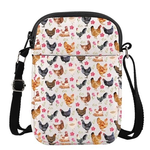 KEYCHIN Chicken Crossbody Bag Chicken Lover Gifts Chicken Lady Shoulder Bag Chicken Farmer Gifts Chicken Owner Gifts