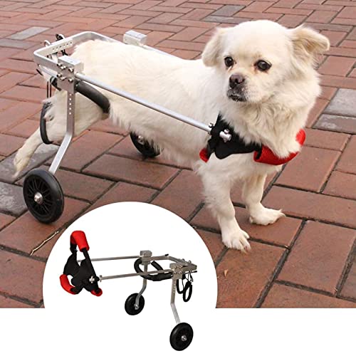 Fauteuil roulant pour chien à 2 roues réglable pour l'autonomie des pattes arrière
