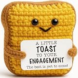 Frabaca Wedding Engagement Gifts for Couple Him Her - Crochet Butter Toast 'A Little Toast to Your...