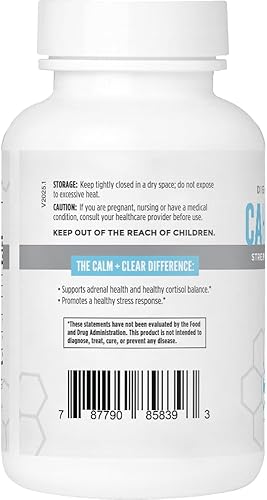 Miniatura 2 de NBI Calm + Clear - Soporte para el estado de ánimo y la concentración | Apoyo natural para el estrés y suprarrenal con magnesio, GABA, Ashwagandha,