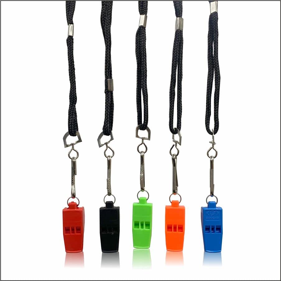 COUGAR Whistle with Lanyard (Pack of 3) Coaches Referee Whistles with Lanyards, Plastic and 1 Stainless Steel Metal Whistle for Football Sports Lifeguards Survival Emergency Training (Multicolor) (B0BS9M8WKW) Amazon Price History, Amazon Price Tracker