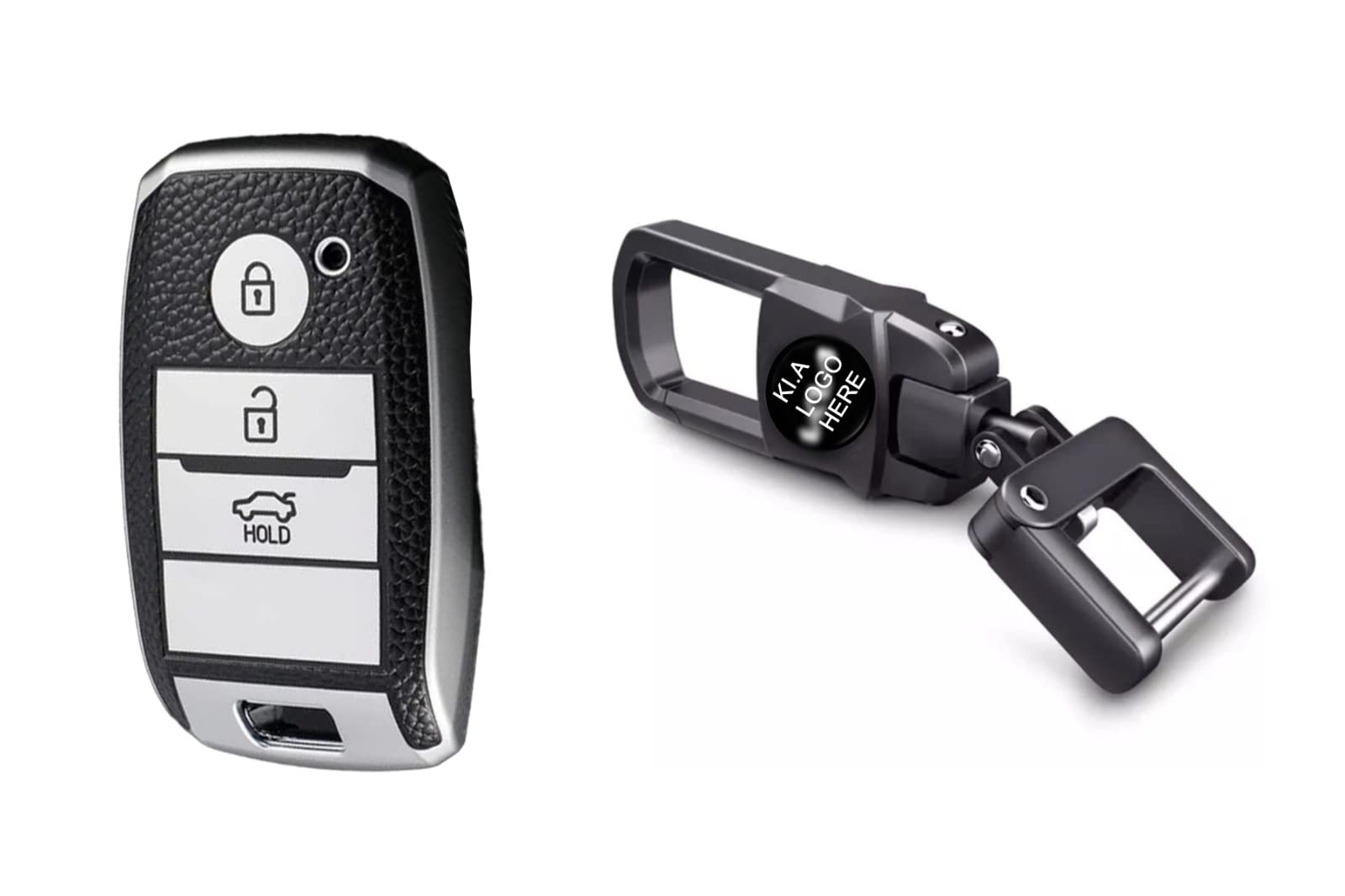 GREENWORLD Black Color Fob Key Heavy Duty Keychain For K-Ia Seltos/Ki-A Sonet/K-Ia Carens/Sutable For All Ki-A Car (Keychain With 3 Button Smart Key Silver Leadher Tpu Cover) (B0BTD8W3ZL) Amazon Price History, Amazon Price Tracker