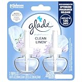 Glade PlugIns Refills Air Freshener, Scented and Essential Oils for Home and Bathroom, Clean Linen, 1.34 Fl Oz, 2 Count