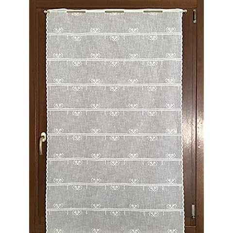 Cortina de Media Altura Visillos para Ventana y Puerta Ancho 45/60 / 90 cm Longitud Individual Cover