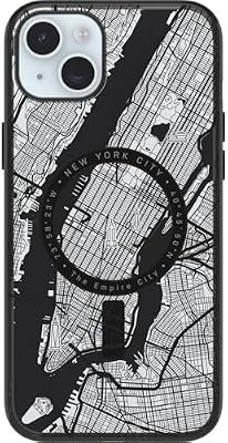 Otterbox Funda Serie Clear Case con MagSafe para iPhone 15 Plus, a Prueba de Golpes y caídas, Ultra Fina, Funda Protectora, Testada 3X con los estándares Militares anticaídas, New York