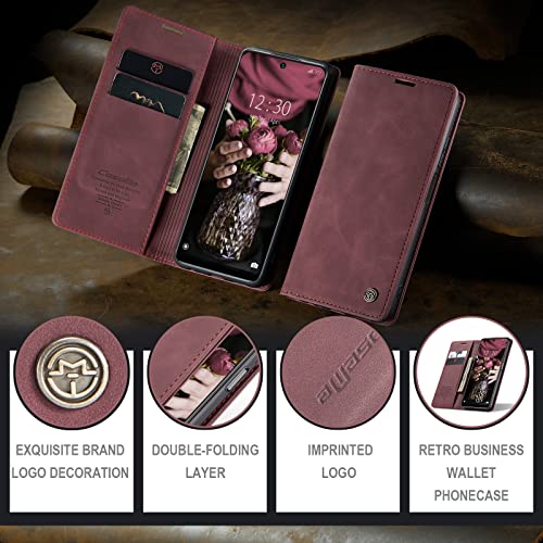 Capa Carteira para Xiaomi Redmi Note 11 4G/Note 11S, Capa Flip Magnética de Couro PU de Textura Fosc