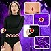 Alaxciax Purple Cape with Red Gem Waist Belt, Purple Cloak with Hood Anime Cosplay Halloween Costume Accessories for Women