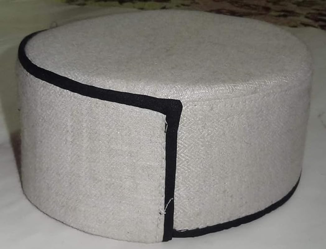 VKG Mahakal/Mahadev Unisex Adult Himachali Kullu Kinnauri Patti Woolen Cap/Topi Traditional Handcrafted Cap (Off White) 2