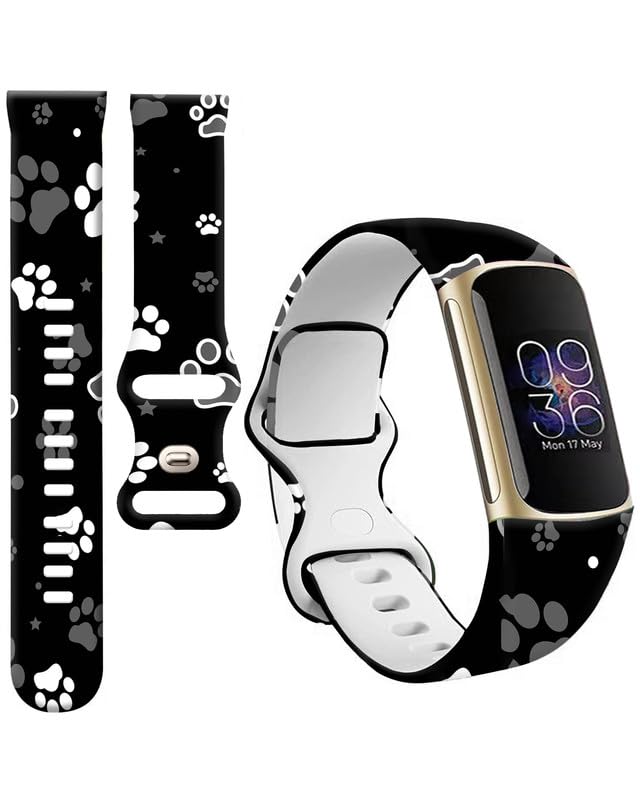 PLKTJOSA Compatible with Charge 6/Charge 5 WatchBands for Women Men,Elastic Adjustable Wristbands,Breathable Sport Band Soft Waterproof Health Tracker