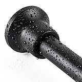 SZXIMU Spring Tension Curtain Rod 43-72 Inch, Never Rust and Non-Slip Shower Curtain Rods with Flat Top, Black