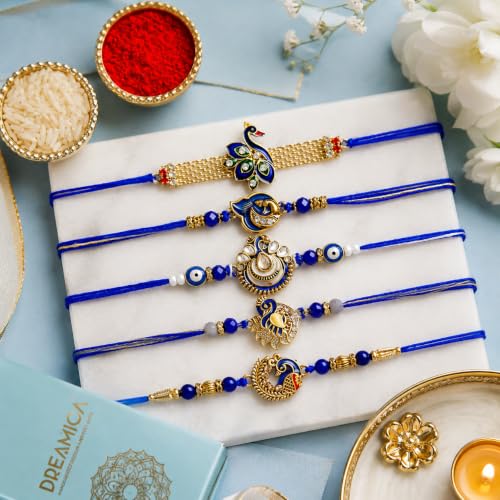 Image of Dreamica Rakhi Set for Brother with Greeting Card And Tilak Set