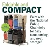 Premium Cushioned Portable Folding Chairs by National Public Seating 3200 Series Upholstered, Heavy-Duty Foldable Chairs for Indoor & Outdoor Use Set of 2, Comfortable & Durable, Beige