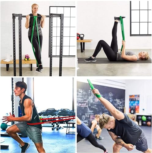 Image of TOMSHOO Resistance Bands Set, Multiple Fitness Exercise Workout Bands with Storage Bag, Door Anchor, Pull Up Assistance Straps for Working Out, Body Stretching, Physical Therapy, More