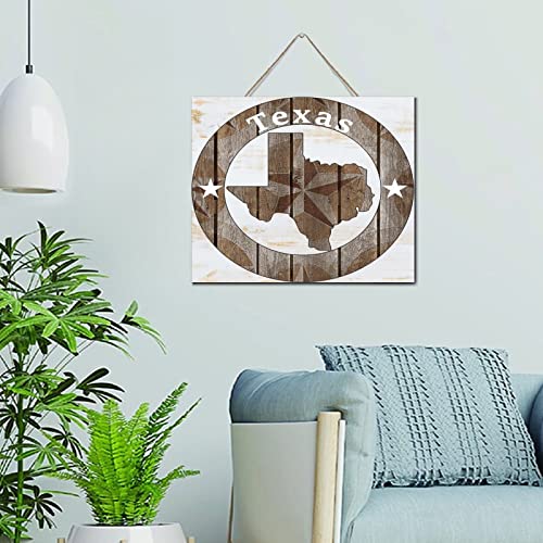 Plaque en bois Texas Lone Star déco murale vintage 25x30