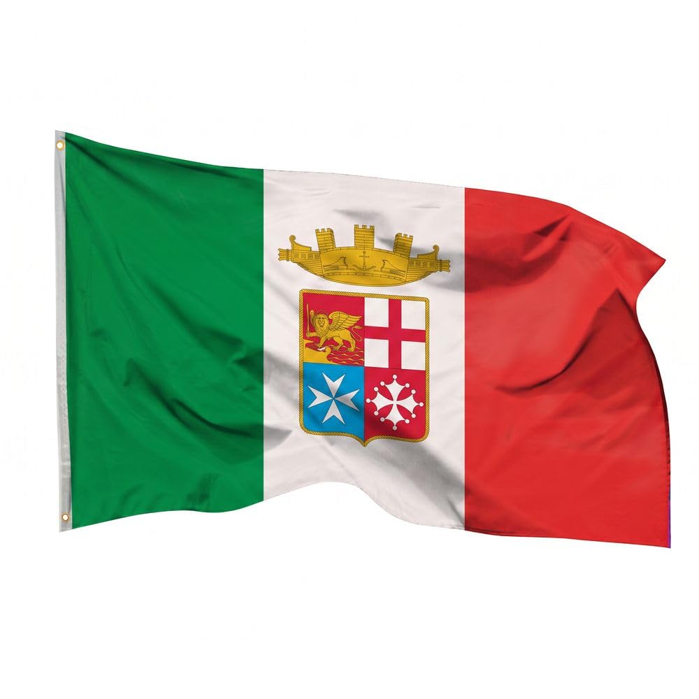 PHENO FLAGS Italy Marine Flag 90 x 150 cm Weatherproof with Metal Eyelets