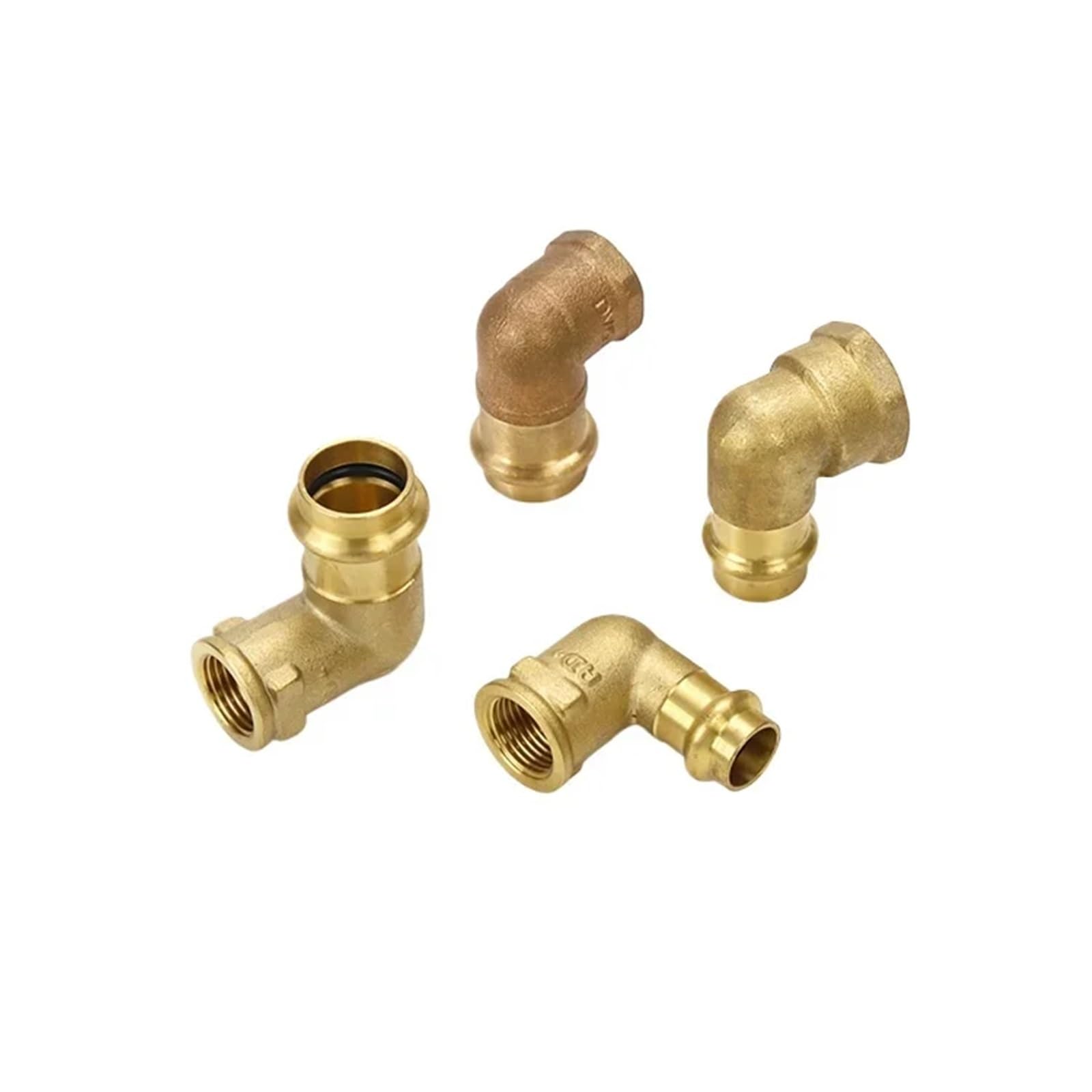 15-22mm 4inch Brass Copper Female Thread Elbow Repair Connector Pipe Fitting Single-clamp Compression(70R)