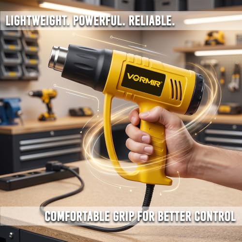 Image of VORMIR VR HG18-30 Hot Air Tool 1800W, 400C-700C Temperature Range, 300-550L /min Air Flow Heat Gun for Workshop Applications - 12 Months Warranty