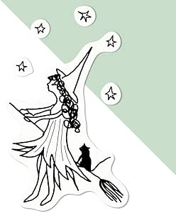 Azeeda 'Witch On Broomstick' Business Card Holder/Credit Card Wallet