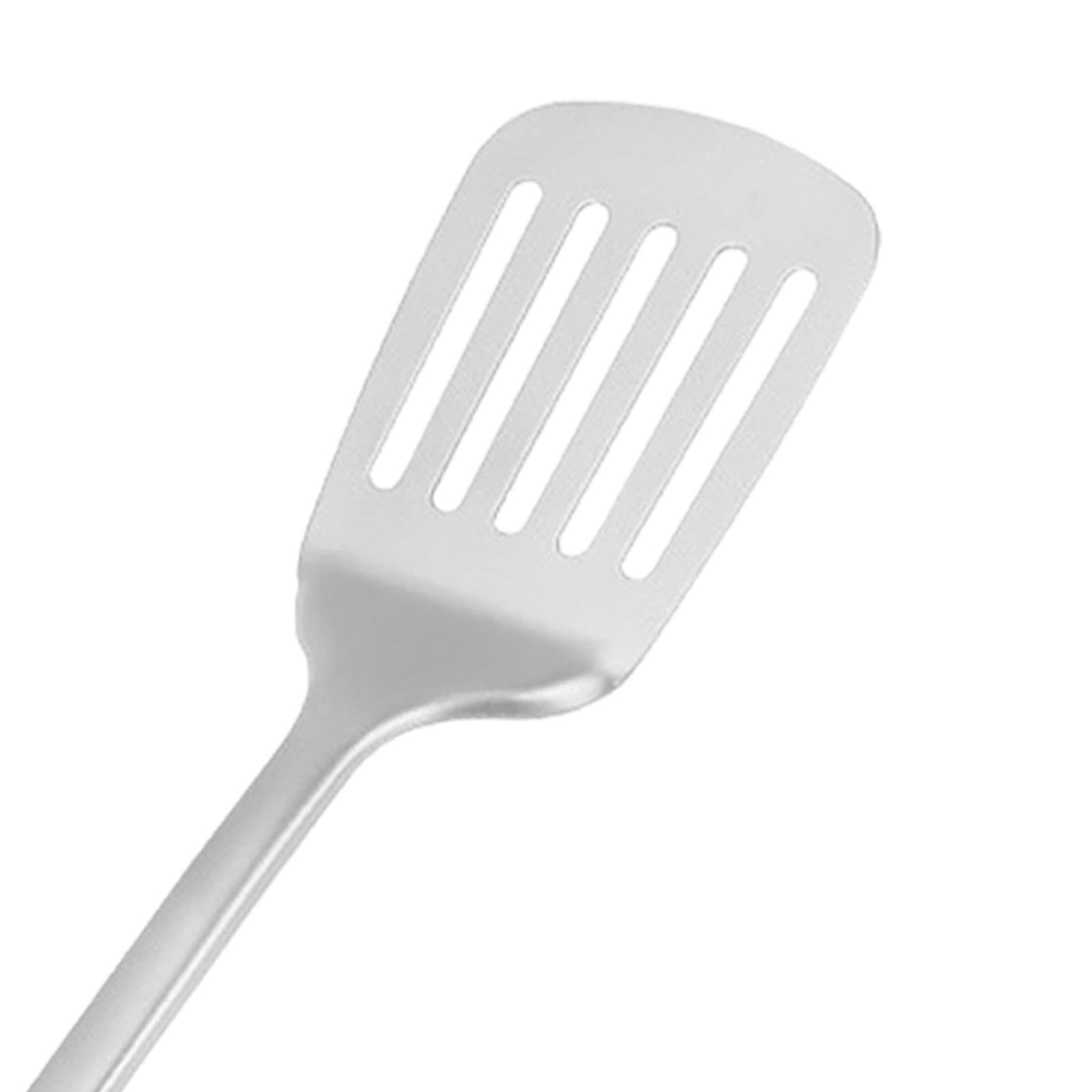 Spatule de Cuisine Professionnelle en Titane, Manche Ergonomique en Métal, Résistante à La Chaleur, Facile à Nettoyer, Idéale pour Griller, Frire des, Spatule à Frire