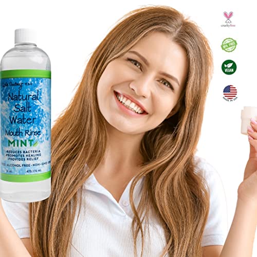Dale Audrey Pink Himalayan Salt Water Mouth Rinse 16 oz. Bottle Mint Flavored Natural