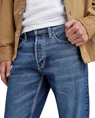 G-STAR Raw - Mens Mosa Straight Jeans, Color Faded Atlantic Ocean, Size: 38W x 38L3
