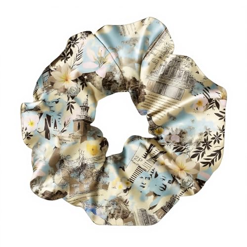 LILYSILK 100% Pure Silk Scrunchies Hair Elastic for Women Girls Hair Ties Ponytail Holder No Crease Gentle for Hair, Aquarius