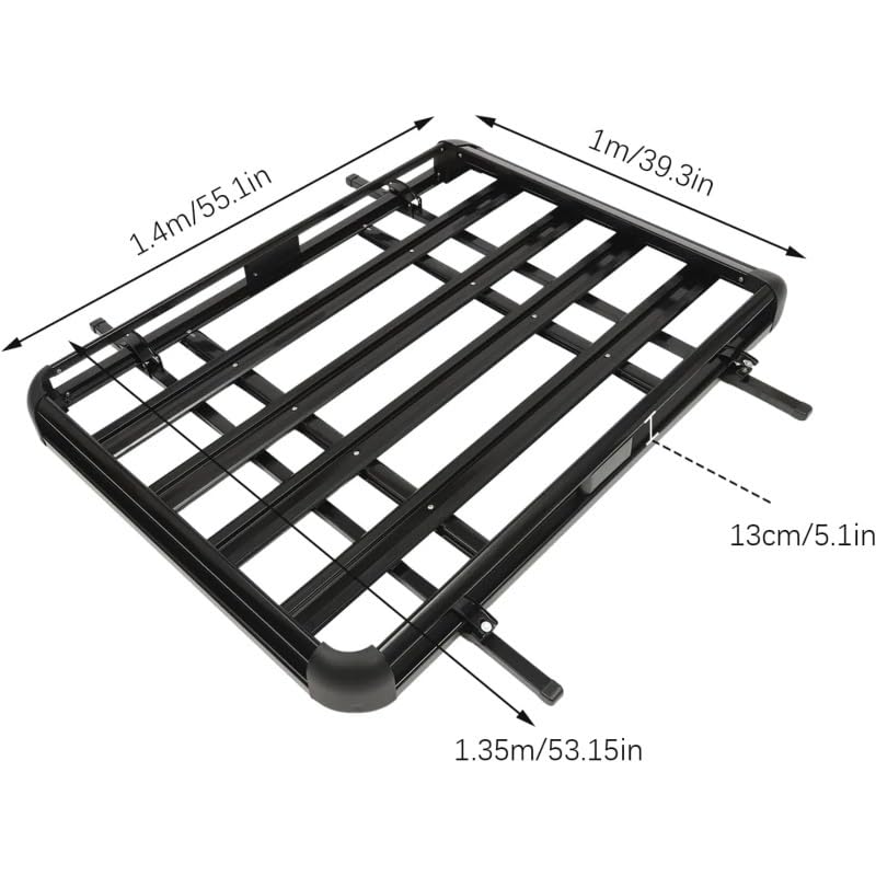 Portaequipajes de techo de coche universal tipo cesta para carga pesada en SUV 2