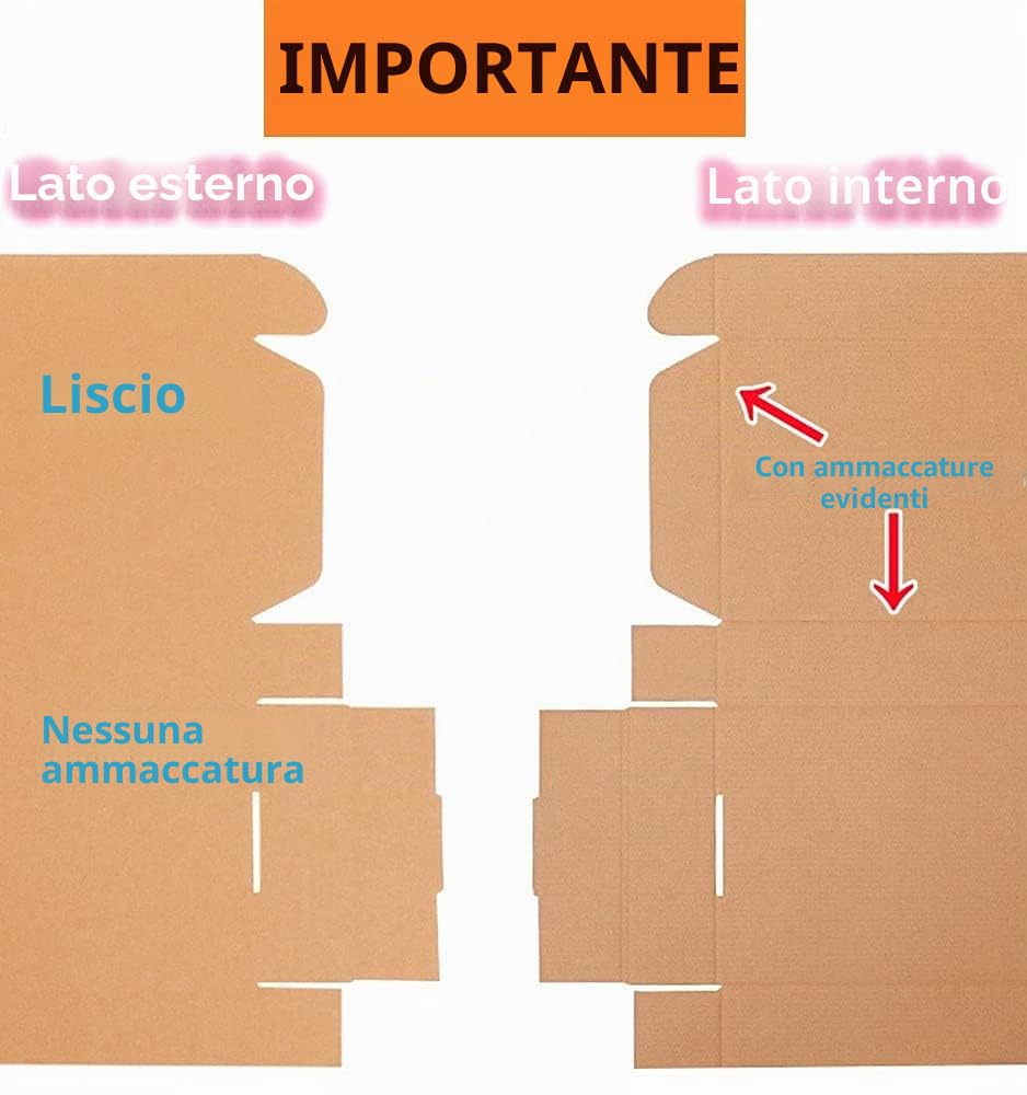 Scatole di spedizione in cartone ondulato, 250 x 200 x 70 mm grandi scatole postali per la spedizione, scatole di imballaggio marrone per affari, stoccaggio o regalo (10 pezzi)