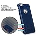 TURATA iPhone 6 6s Case Slim Fit Ultra Thin with Premium PU Leather Surface Non Slip Light Weight Hard Case Cover for iPhone 6 6s (4.7 inch)-Navy