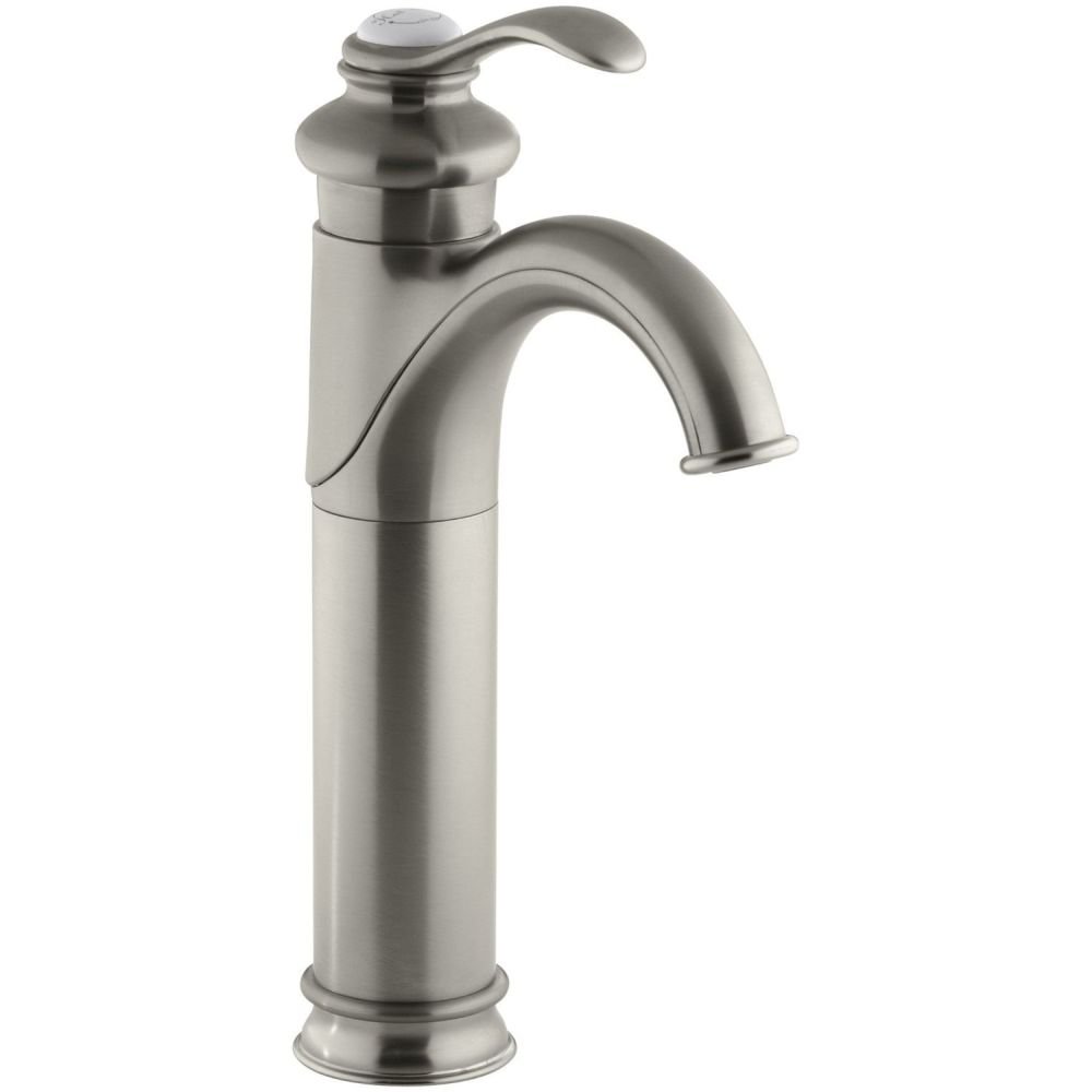 KOHLER K-12183-BN Fairfax Tall, Single Control Lavatory Faucet, Vibrant Brushed Nickel