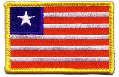 Aufnäher Patch Flagge Liberia - 8 x 6 cm