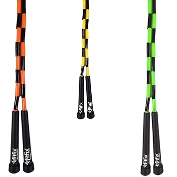 Fitfix Sectional Beaded Fitness Workout Weight Loss Exercise Skipping Jump Rope for All Age Children, Men & Women (Pack of 3 Ropes)(10 Ft)