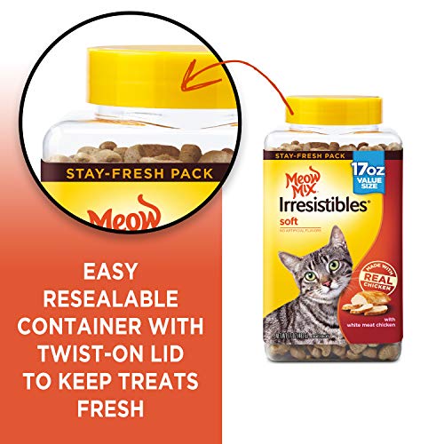 Meow Mix Irresistibles Soft Cat Treats with White Meat Chicken, 17 oz - Image 6