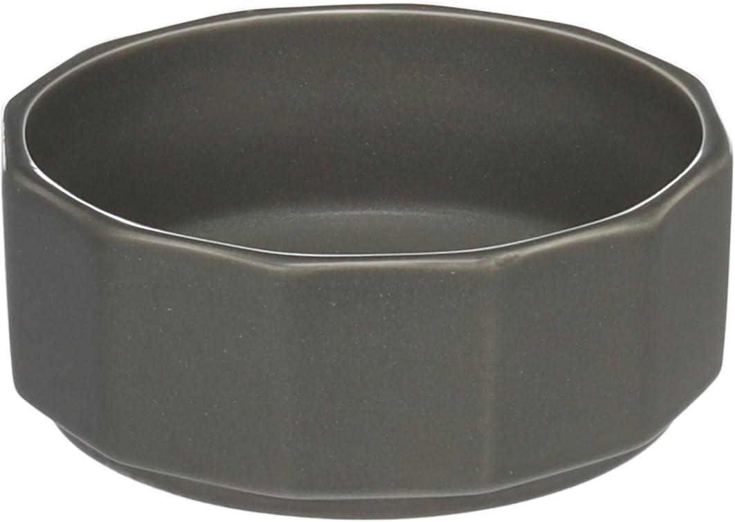 Flamingo FEEDING AND DRINKING BOWL VALERIO ROUND GREY 12x4,5CM 300ML