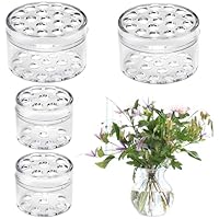 4-Teiliges Set Blumenhalter,Transparent Blumenstielhalter,Blumenstrauß Blumen Twister,Spirale Ikebana,Blumenblatt-BlumenstäNder Ikebana Vase,Blumenhalter FüR Vasen,Geeignet FüR Diy-Blumenarrangement