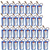 Nuboxx (30-Pack) CR26500 3.0V 5400mAh C Size with Brown Plug PCL Li-SOCL₂ Battery Non-Rechargeable Lithium Battery