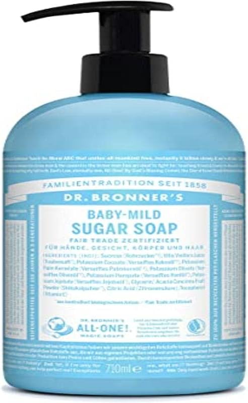 Organic Sugar Soap Baby Mild 710 ml Black