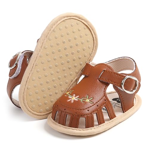 Image of Infant Baby Boys Girls Summer Sandals Party Wedding Dress Flats Shoes Newborn Crib Shoes First Walkers Prewalkers 0-18 Months