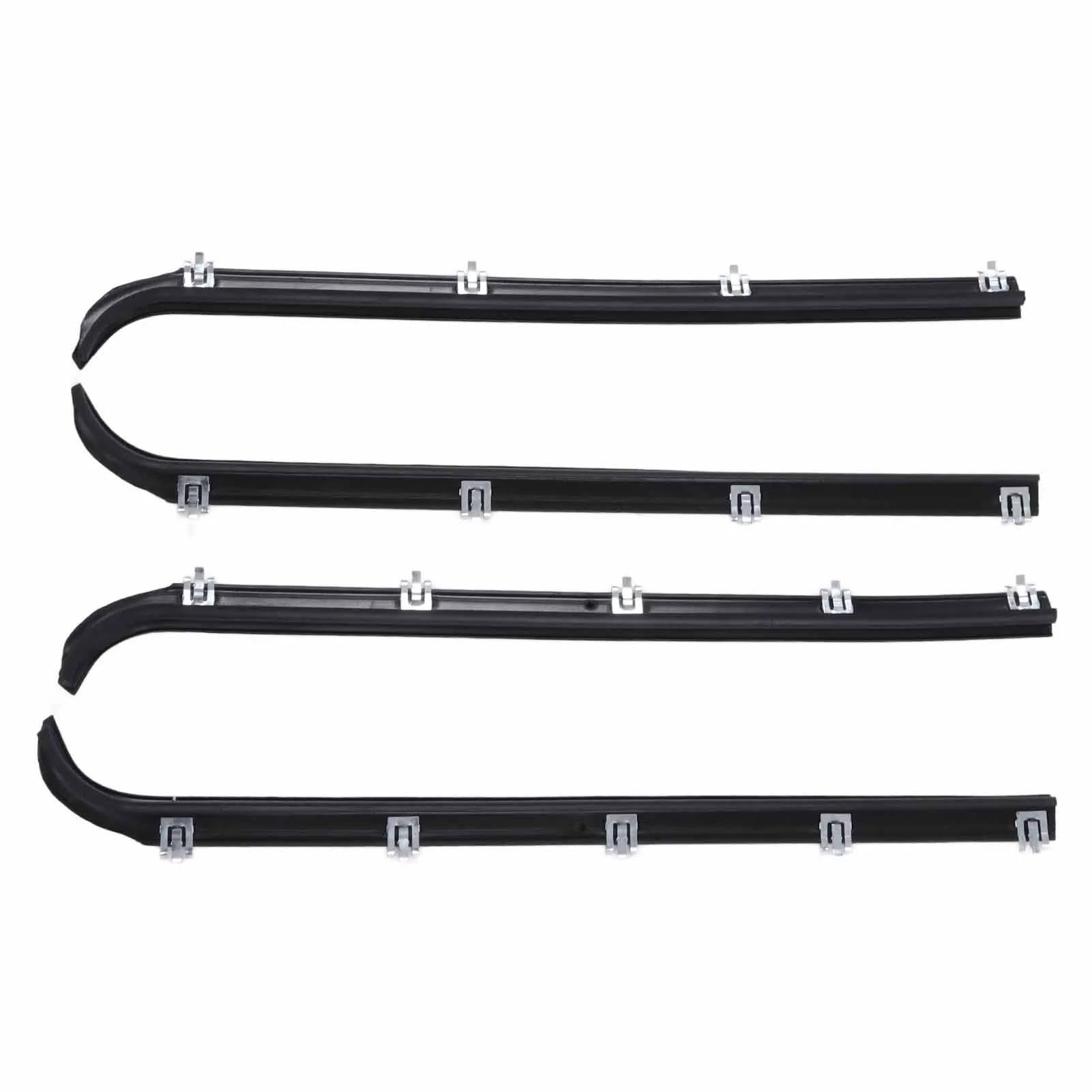 Atgcbcauf One Color 4Pcs Window Sweep Felts Seals Am‑41543318 Weatherstrip Kit For Ford F150 Truck 1987‑1996