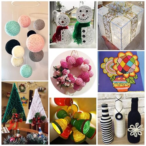 FASHEWELRY Fita de papel de ráfia torcida de 32,8 metros, 2 camadas, 2 mm, fita de embrulho com tema