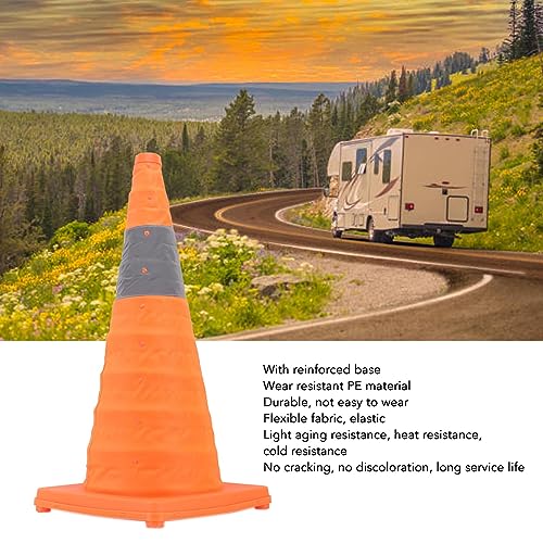 Cone Dobrável De Segurança De Trânsito Bordstract, Cone Dobrável Reflexivo De 60 Cm E 23,6 Pol. Cone