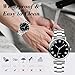 Imagen de RORIOS Reloj Cuarzo Analógico Cronógrafo Simple Doble o Triple Relojes con Números Digitales y Romanos Clásico Moda Correa de Acero Inoxidable Impermeable Watches Negro A