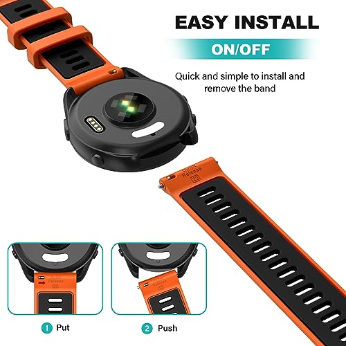 Bracelet Garmin Forerunner 265 de rechange 22mm en silicone souple - 5