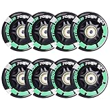 METROLLER 8 Pack 70mm Light up 82A Inline Skate Wheels with ABEC-7 Bearing, Indoor Outdoor Inline Sk